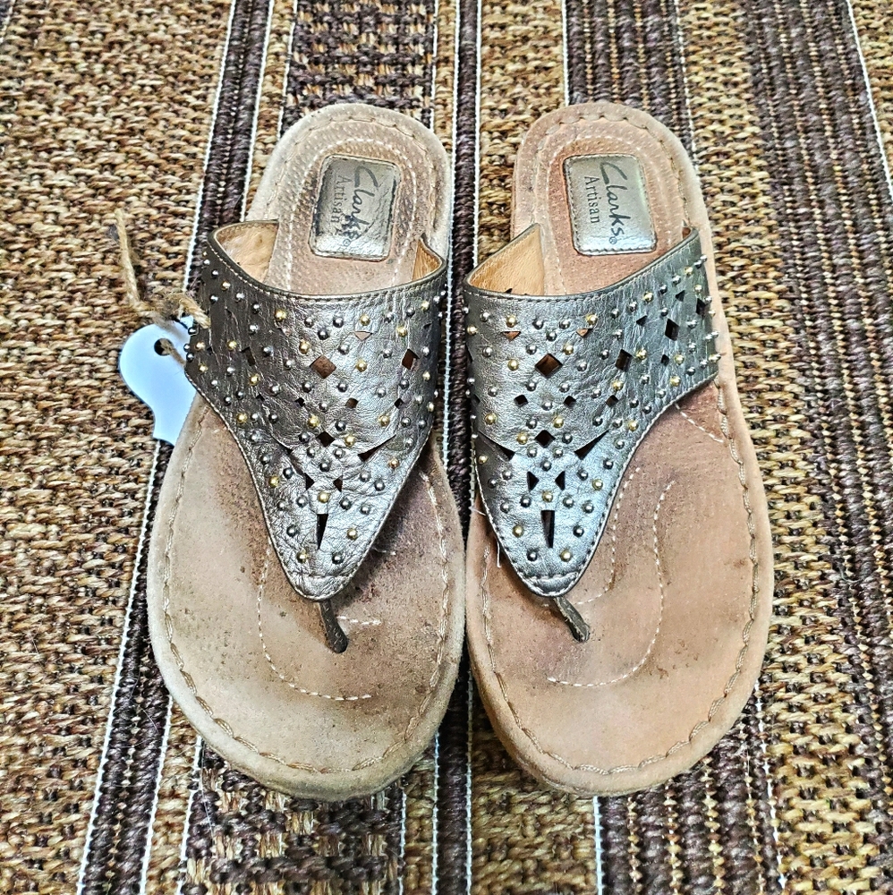 Clark's Size 6.5 Leather Sandals